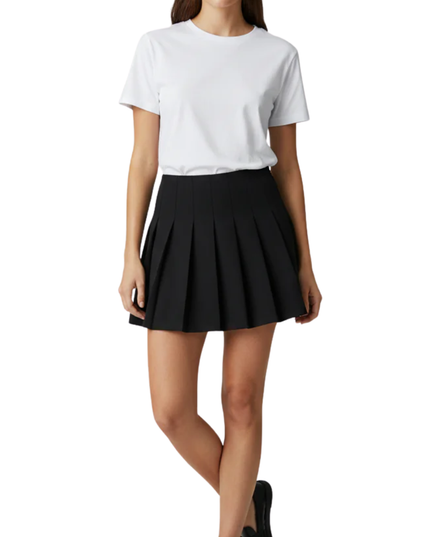 Pull&Bear Pacific Republic Black Pleated Mini Skirt
