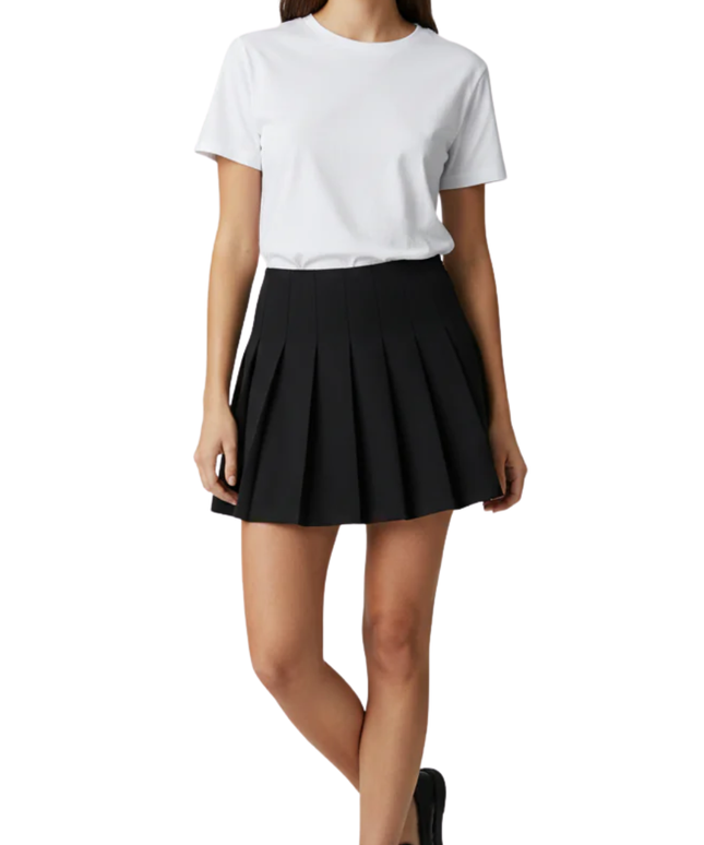 Pull&Bear Pacific Republic Black Pleated Mini Skirt