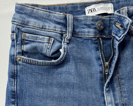 Zara Blue High-Waisted Skinny Jeans