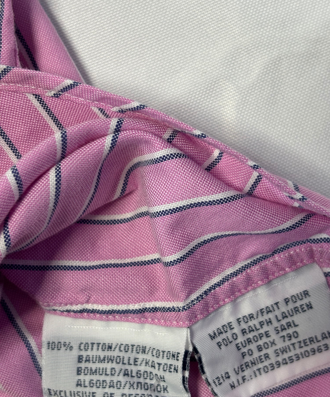 Polo Ralph Lauren Men's Pink Striped Classic Fit Button Down Shirt