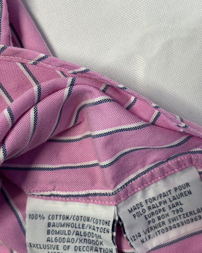 Polo Ralph Lauren Men's Pink Striped Classic Fit Button Down Shirt
