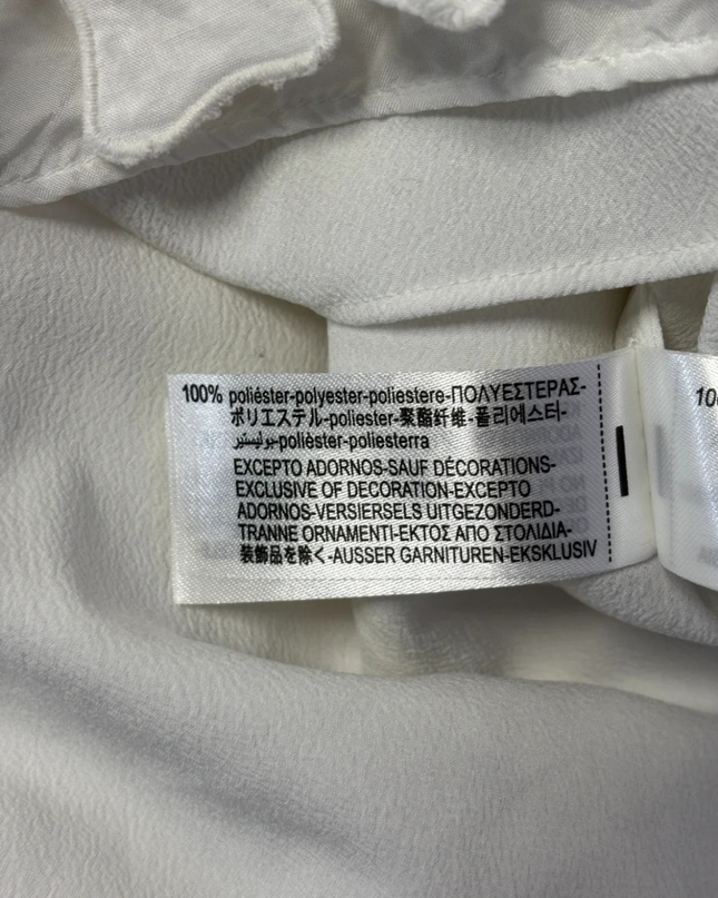Zara White 3D Floral Applique Mini Skirt