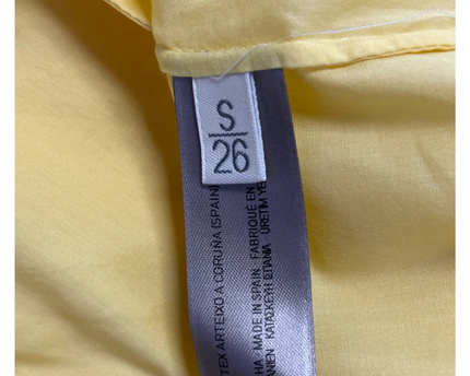 Uterqüe Yellow Oversized Cotton Blouse