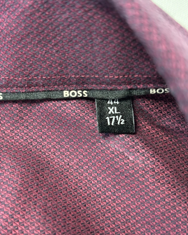 BOSS Purple Regular Fit Easy Iron Shirt