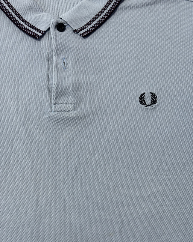Fred Perry Light Blue Slim Fit Pique Polo Shirt