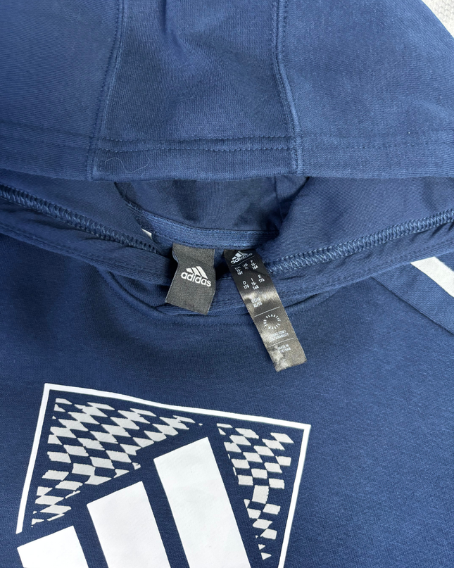 Adidas Navy Blue Graphic Worldwide Sport Hoodie