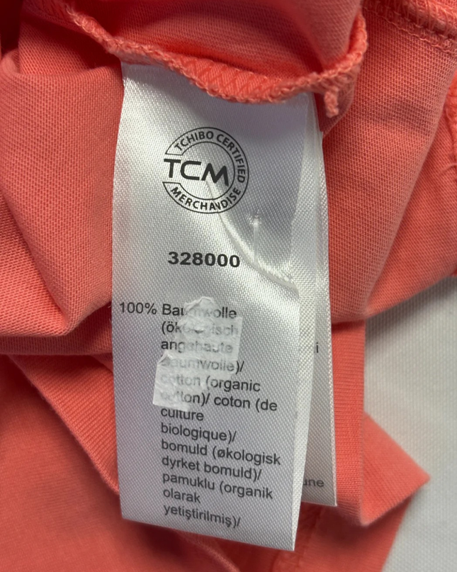 Tchibo Coral T-Shirt with Floral Print Accents