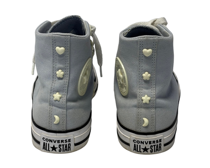 Converse Light Blue Flower Eyelet Chuck Taylor All Star High Top Sneakers