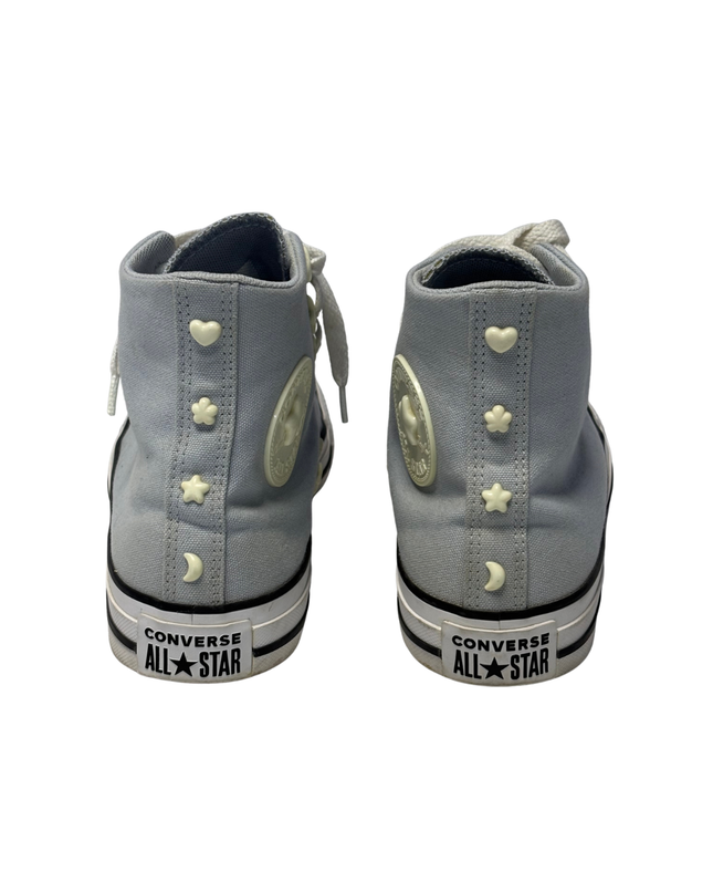 Converse Light Blue Flower Eyelet Chuck Taylor All Star High Top Sneakers