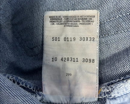 Levi's 501 Straight Leg Dark Blue Vintage Jeans
