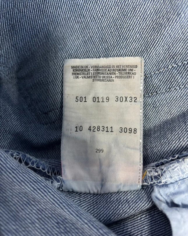 Levi's 501 Straight Leg Dark Blue Vintage Jeans