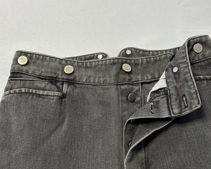 Wah Maker Grey/Tan Two-Tone Vintage Western Frontier Jeans