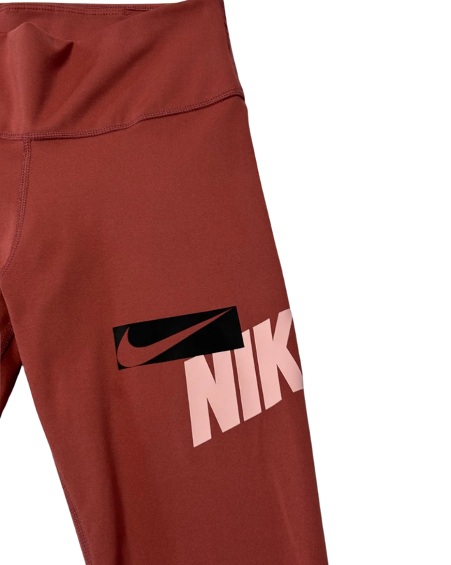 Nike Reddish Brown Dri-FIT Performance Leggings