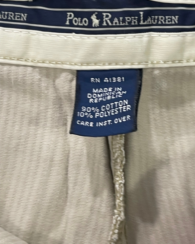 Polo Ralph Lauren Beige Pleated Corduroy Pants