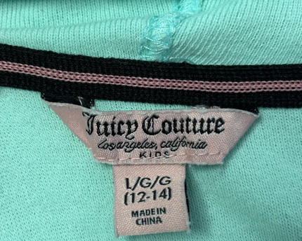 Juicy Couture Mint Green Terry Cloth Zip-Up Hoodie