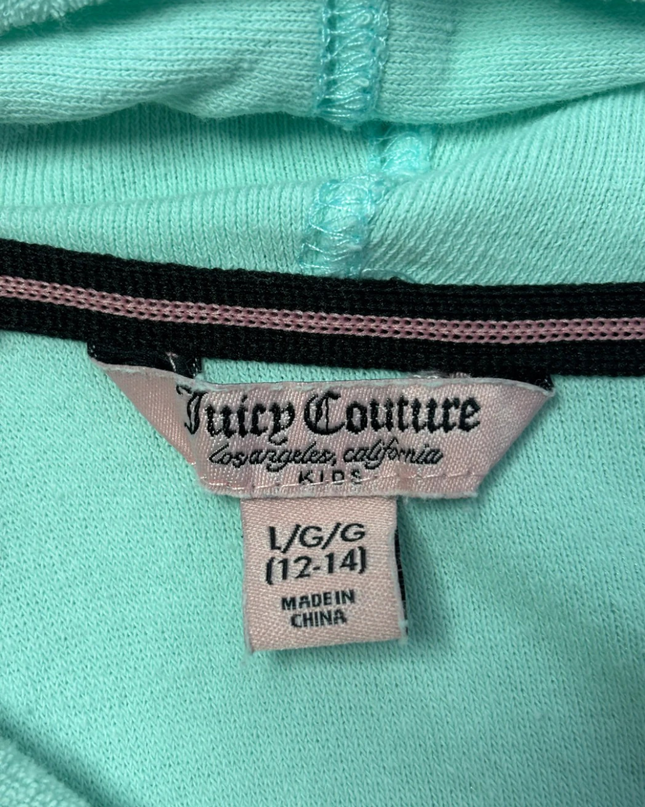 Juicy Couture Mint Green Terry Cloth Zip-Up Hoodie