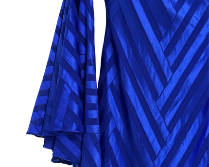 City Goddess Royal Blue Chevron Bell Sleeve Mini Dress | With Tag