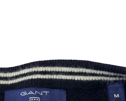 Gant Navy Blue Super Fine Lambswool Crewneck Sweater