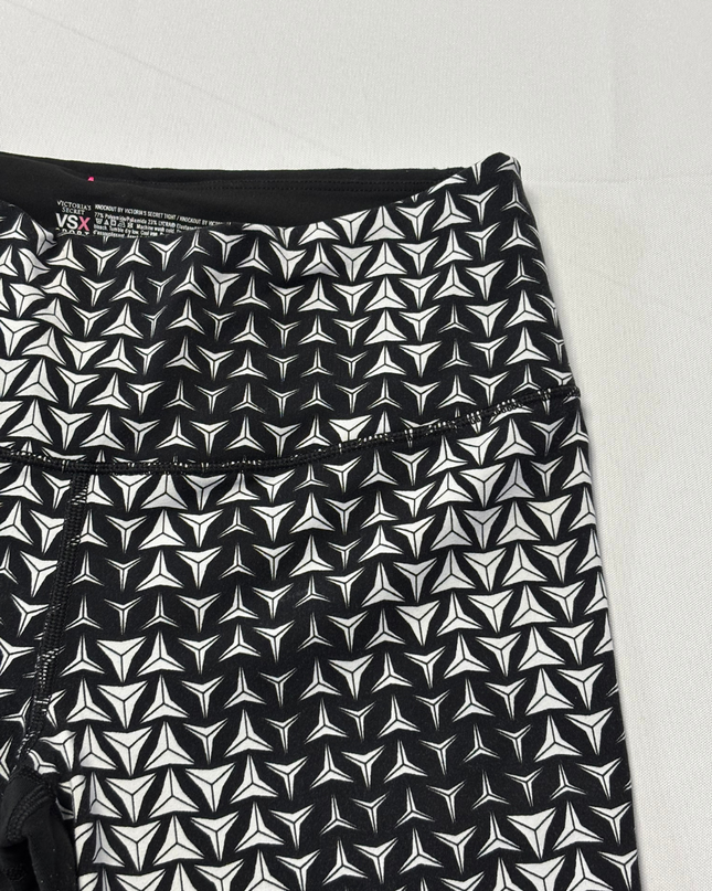 VSX Sport Victoria's Secret Black/White Geometric Print Knockout Leggings