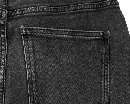 ZARA Slim Fit Washed Black Seam Detail Denim Jeans