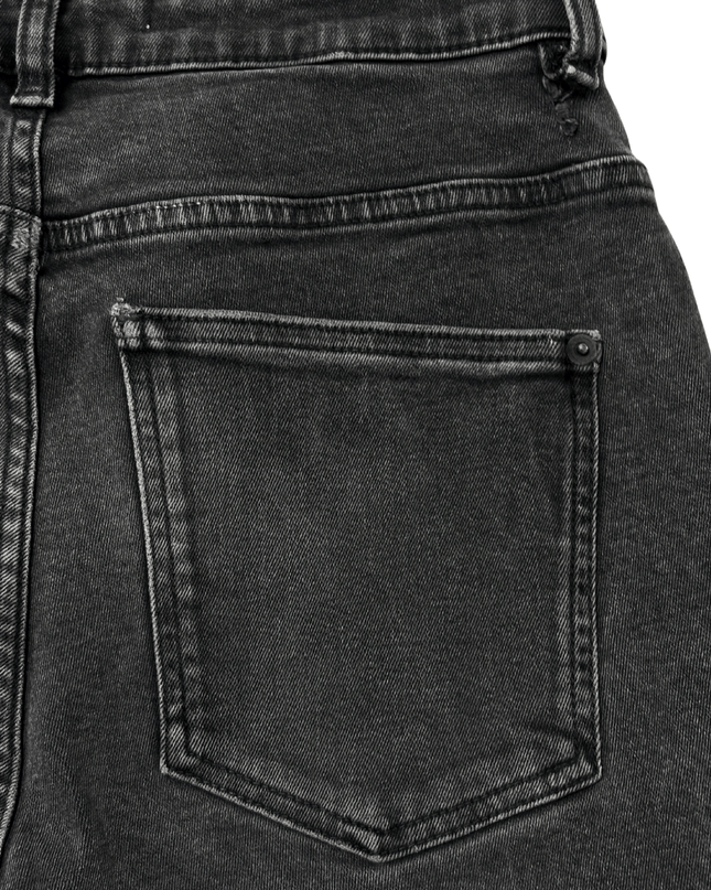 ZARA Slim Fit Washed Black Seam Detail Denim Jeans