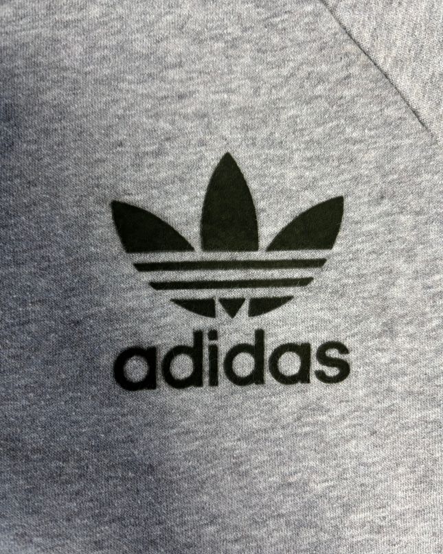 Adidas Grey Trefoil Crewneck Sweatshirt