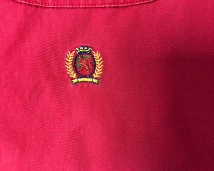 Tommy Hilfiger Red Long Sleeve Button-Down Shirt