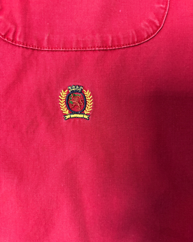 Tommy Hilfiger Red Long Sleeve Button-Down Shirt