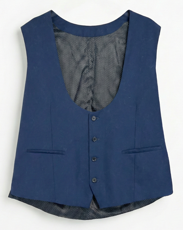 Skopes Navy Blue Milan Scoop Neck Waistcoat