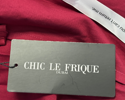 Chic Le Frique Burgundy Bustier Mini Dress with Tie Straps W/Tags
