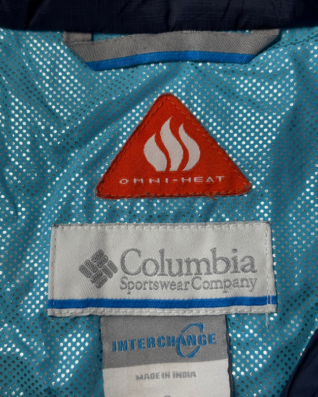 Columbia Navy Quilted Omni-Heat Interchange Puffer Jacket
