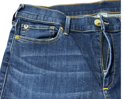 True Religion Blue Halle Mid Rise Super Skinny Jeans