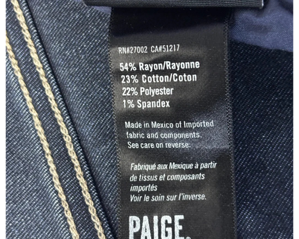 PAIGE Blue Slim Fit Stretch Denim Jeans