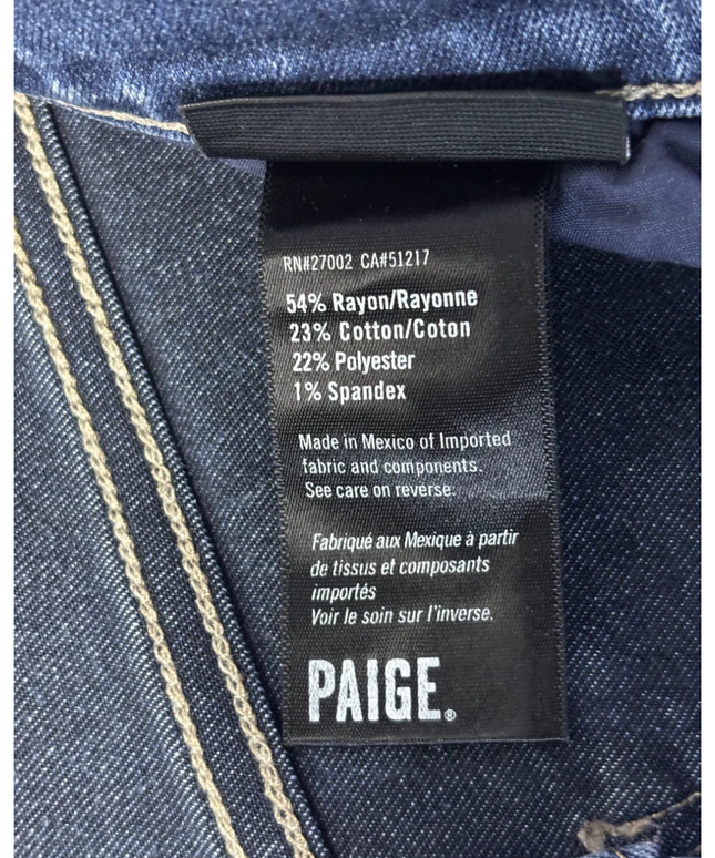 PAIGE Blue Slim Fit Stretch Denim Jeans