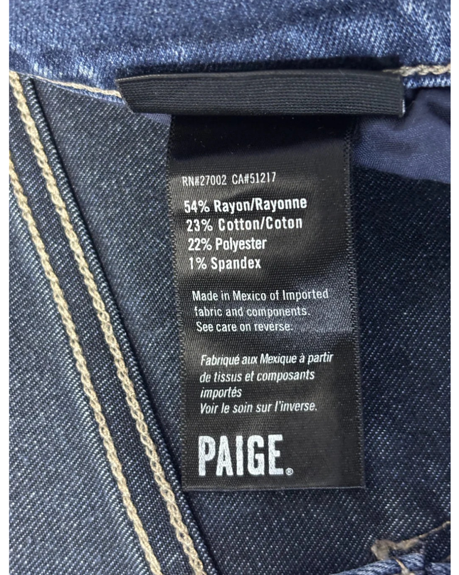 PAIGE Blue Slim Fit Stretch Denim Jeans