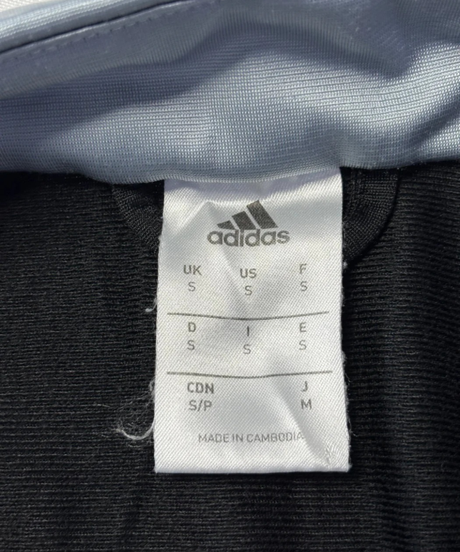 Adidas Black and Grey 3-Stripe Zip-Up Sports Jacket