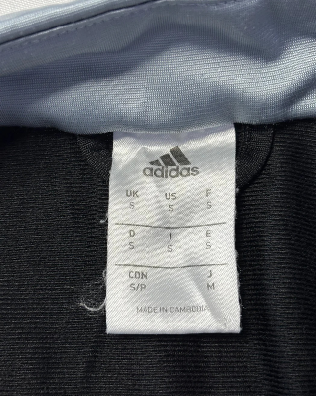 Adidas Black and Grey 3-Stripe Zip-Up Sports Jacket