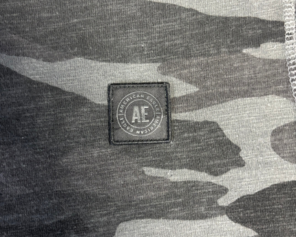 American Eagle Grey Camo Crew Neck T-Shirt