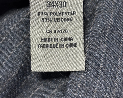 Perry Ellis America Charcoal Pinstripe Dress Pants