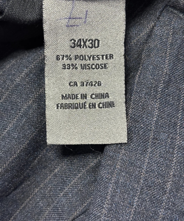 Perry Ellis America Charcoal Pinstripe Dress Pants