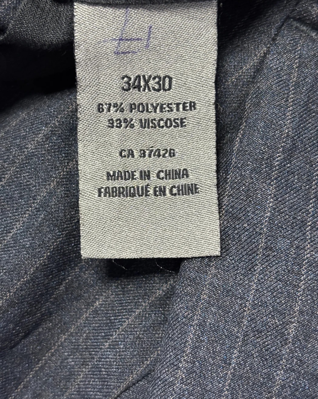 Perry Ellis America Charcoal Pinstripe Dress Pants