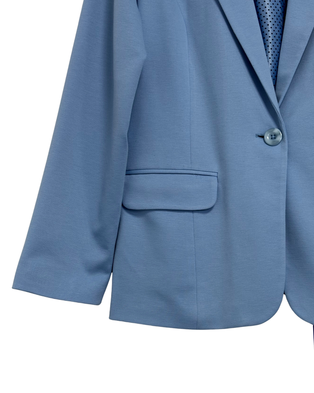 Splash Light Blue Tailored Single-Button Blazer