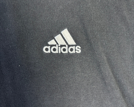 Adidas Black & Light Blue Three-Stripe Sports T-Shirt