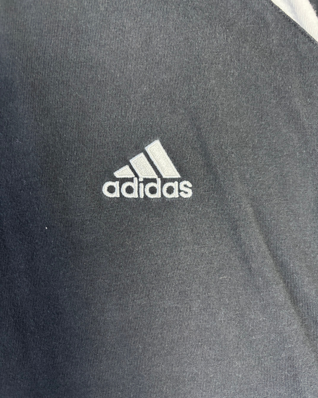 Adidas Black & Light Blue Three-Stripe Sports T-Shirt