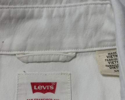 Levi's White Button-Down Long Sleeve Cotton Shirt