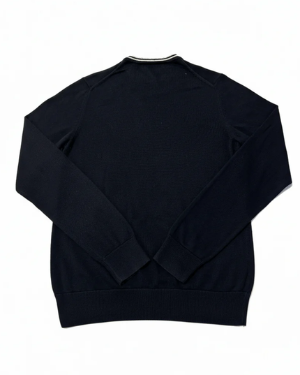 Fred Perry Black Crew Neck Knit Sweater
