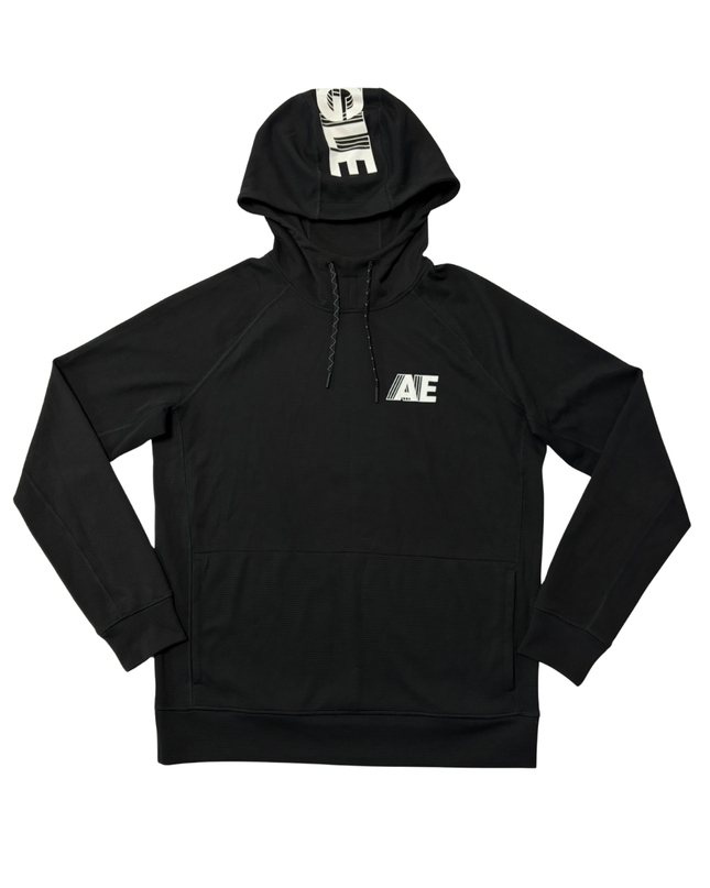 American Eagle Black Active Flex Graphic Pullover Hoodie