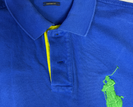 Polo Ralph Lauren Blue Big Pony Custom Fit Polo Shirt