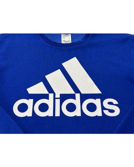 Adidas Blue Logo Graphic Crewneck Sweatshirt