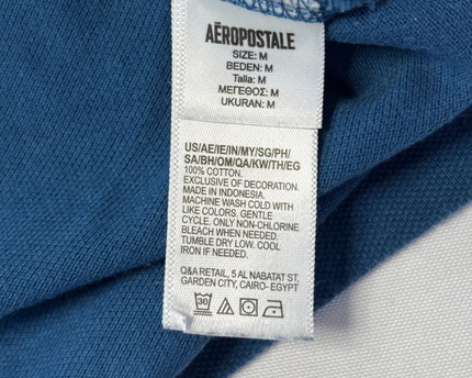 AÉROPOSTALE Blue A87 Tipped Piqué Polo Shirt